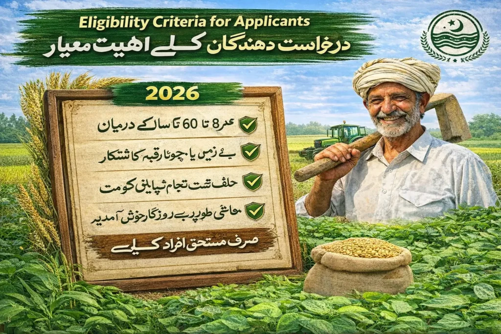 Eligibility Criteria for apna khet apna rozgar