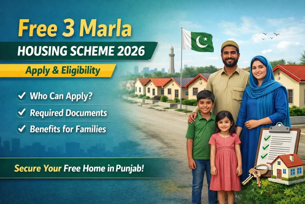 Free 3 Marla Housing Scheme 2026 | Apply & Eligibility